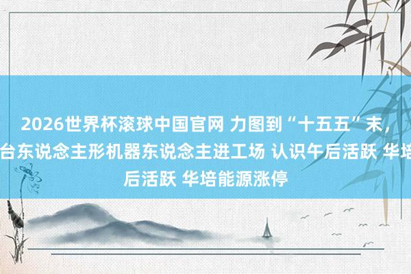 2026世界杯滚球中国官网 力图到“十五五”末，股东10万台东说念主形机器东说念主进工场 认识午后活跃 华培能源涨停