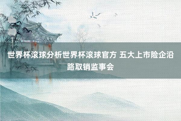 世界杯滚球分析世界杯滚球官方 五大上市险企沿路取销监事会