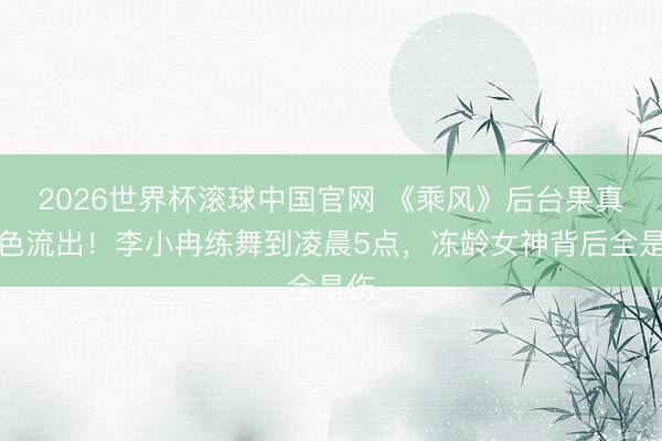 2026世界杯滚球中国官网 《乘风》后台果真景色流出！李小冉练舞到凌晨5点，冻龄女神背后全是伤
