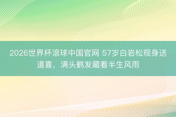 2026世界杯滚球中国官网 57岁白岩松现身送道喜,满头鹤发藏着半生风雨